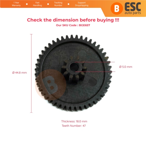 EGR Valve Cooler Repair Gear 47/10 Teeth for Mercedes C180 W204 CLC 2008-2012