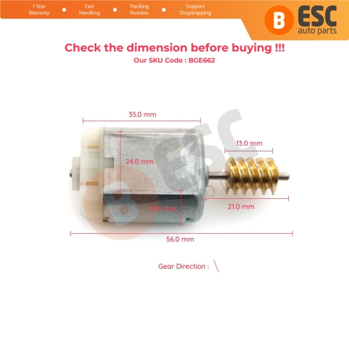 Door Lock Motor 12V DC Gear For Ford Volvo Land Range Rover Jaguar Mazda