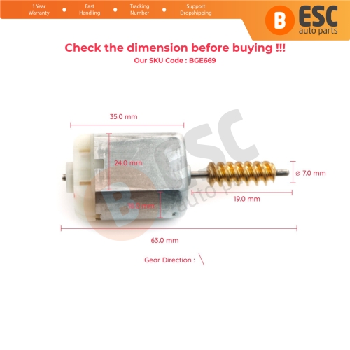 Door Lock Actuator FC280 Big Motor Gear for BMW 1 3 5 X5 X6 Z4 E90 E91 E92 E93