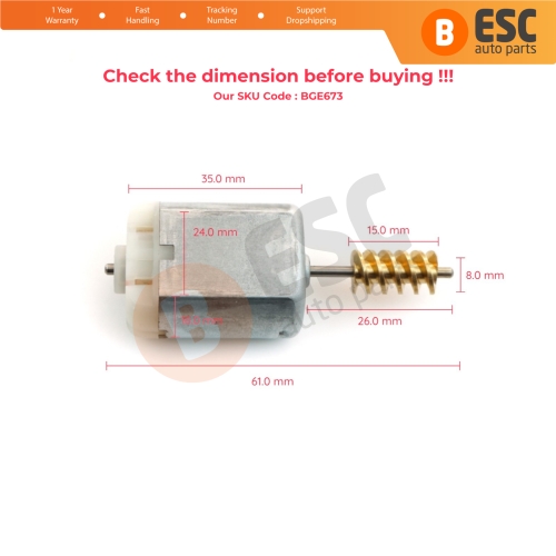 Door Lock Actuator FC280 Big Motor Gear for BMW 7 Series F01 F02 F03 F04 2008-2015