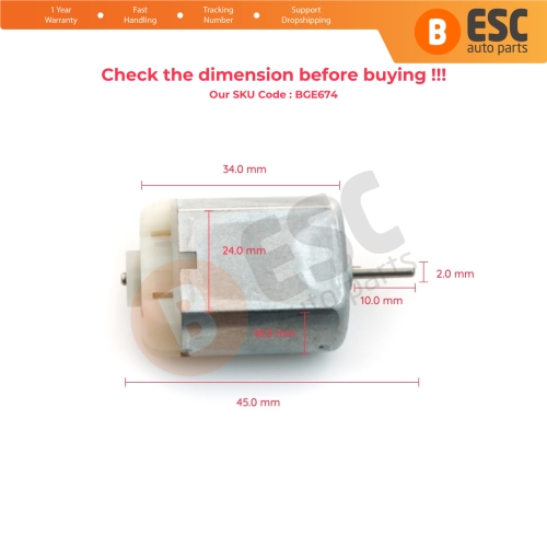 Door Lock Actuator FC280 10mm D Shaped Flat Shaft Axle Motor for Toyota Honda Lexus