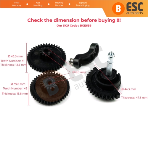 EGR Valve Cooler Motor Cog Gas Sprocket Actuator Repair Gear Set for Hyundai Kia