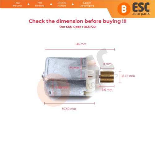 Door Lock Actuator FC280 12V DC Motor Gear for Audi A3 8V A5 A6 C7 C8 A8 S8 Q2 Q3 Q5 Q7 VW Touareg CR MK3 Total 44 mm 