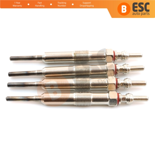 4 Pieces Glow Plug Auxiliary Heater 4.4 Volt 8200682592 for Renault Dacia Mercedes Nissan 1.5 dCi Engine