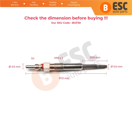 1 Piece Heater Glow Plugs GX2097 N10591603 0100266008 for Audi VW Skoda Seat 1.9 2.0