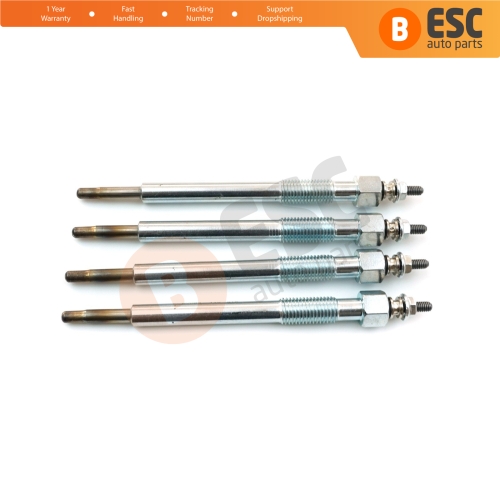 4 Pieces Glow Plug Auxiliary Heater 11 Volt 7701057806 1214079 for Opel Renault Saab 3.0 Engine