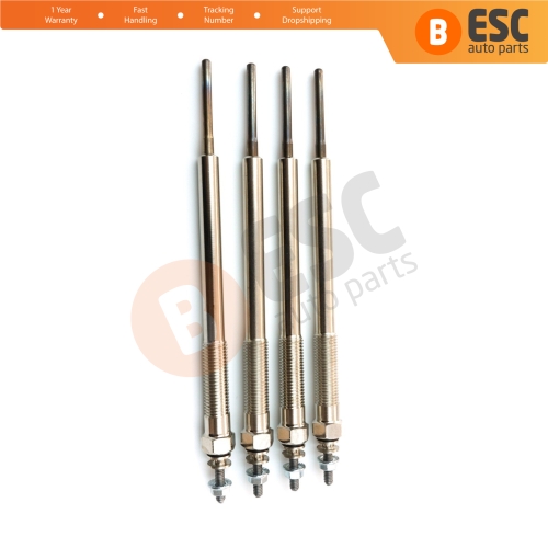 4 Pieces Glow Plug Auxiliary Heater 11 Volt 1985027010 for Toyota 2.0 2.5 3.0 D 4D Engines