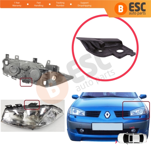 Headlight Holder Mount Repair Bracket Tab Left Side for Renault Megane MK2 2002-2008 260604235R