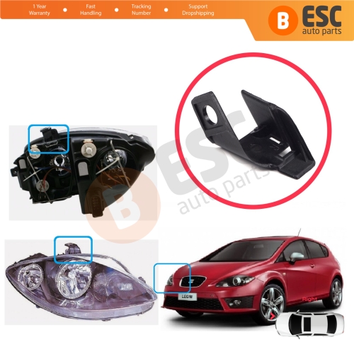 Headlight Holder Mount Repair Bracket Tab Set Right Side for Seat Leon MK2 1P Toledo MK3 5P Altea 5P 5P1941005