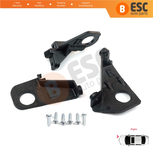 Headlight Holder Mount Repair Bracket Tab Set Right Side for VW Golf MK6 5K 2008-2013 Convertible 517 2011-2016 5K0998226