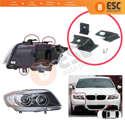 Headlight Holder Mount Repair Bracket Tab Set Right Side for BMW 3 Series E90 E91 E92 E93 63116942726