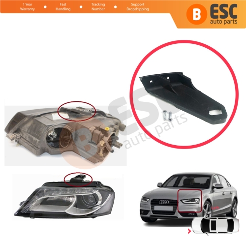 Headlight Holder Mount Repair Bracket Tab Set Left Side for Audi A3 MK2 8P1 2008-2013 Facelift 8P0998121A