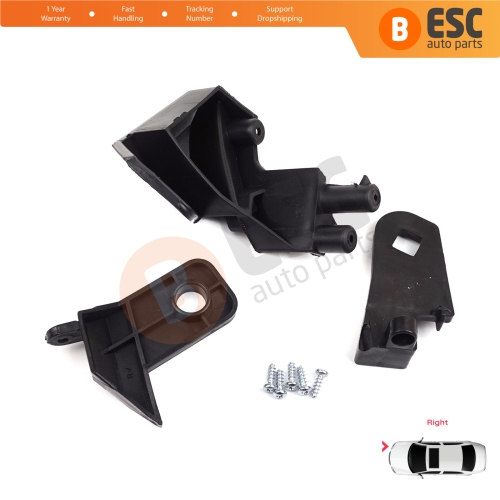 Headlight Holder Mount Repair Bracket Tab Set Right Side for Fiat Doblo MK2 263 2010-2014 Pre-Facelift 51810671