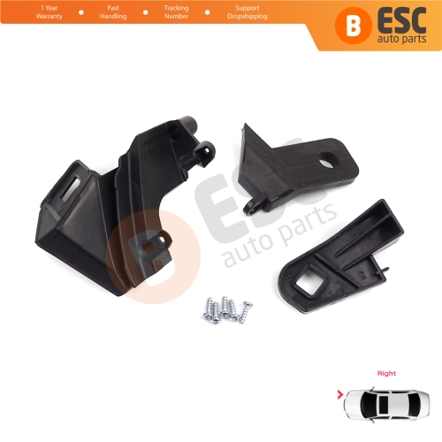 Headlight Holder Mount Repair Bracket Tab Set Right Side for Fiat Doblo MK2 263 2010-2014 Pre-Facelift 51810671