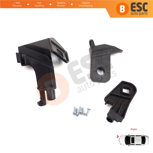 Headlight Holder Mount Repair Bracket Tab Set Right Side for Fiat Doblo MK2 263 2010-2014 Pre-Facelift 51810671