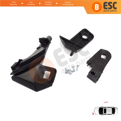 Headlight Holder Mount Repair Bracket Tab Set Left Side for Fiat Doblo MK2 263 2010-2014 Pre-Facelift 51810672