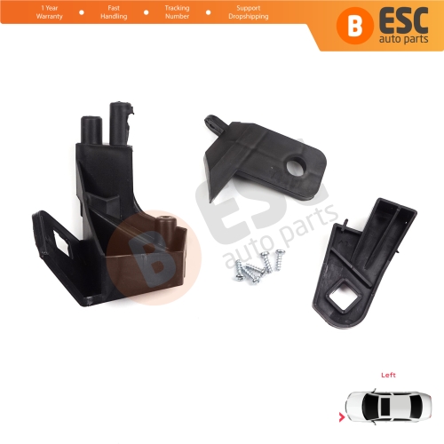 Headlight Holder Mount Repair Bracket Tab Set Left Side for Fiat Doblo MK2 263 2010-2014 Pre-Facelift 51810672