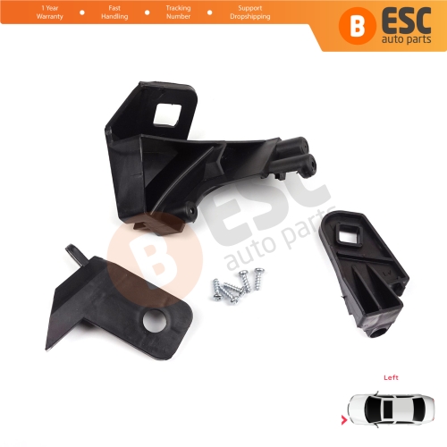 Headlight Holder Mount Repair Bracket Tab Set Left Side for Fiat Doblo MK2 263 2010-2014 Pre-Facelift 51810672