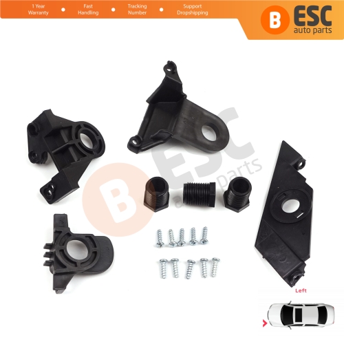 Headlight Holder Mount Repair Bracket Tab Set Left Side for VW Passat 3C B7 362 365 4Motion Sedan Variant 2011-2014 3AA998225