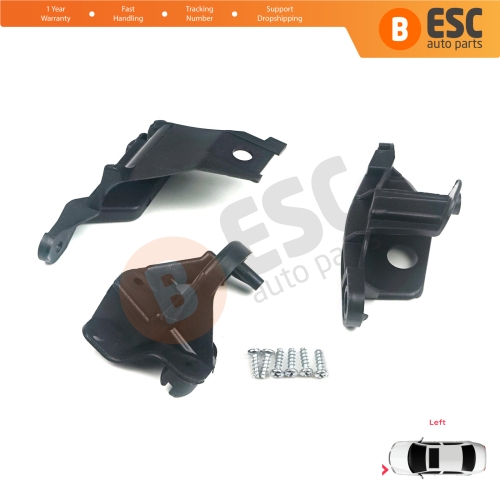 Headlight Holder Mount Repair Bracket Tab Set Left Side for Peugeot 308 MK1 HB SW CC RCZ 408 T7 6212E3