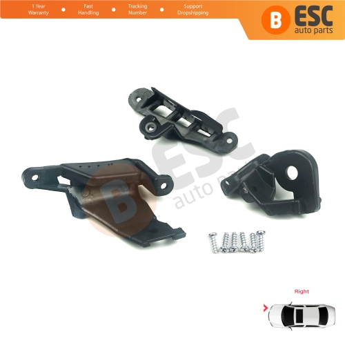 Headlight Holder Mount Repair Bracket Tab Set Right Side for Peugeot 308 MK1 HB SW CC RCZ 408 T7 6212E4