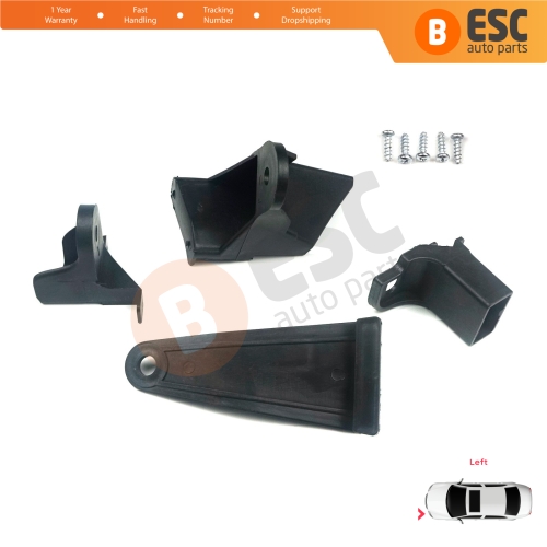 Headlight Holder Mount Repair Bracket Tab Set Left Side for Renault Symbol MK3 2013-2017 Pre-Facelift 260607796R