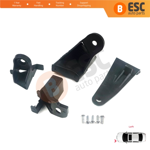 Headlight Holder Mount Repair Bracket Tab Set Left Side for Renault Symbol MK3 2013-2017 Pre-Facelift 260607796R