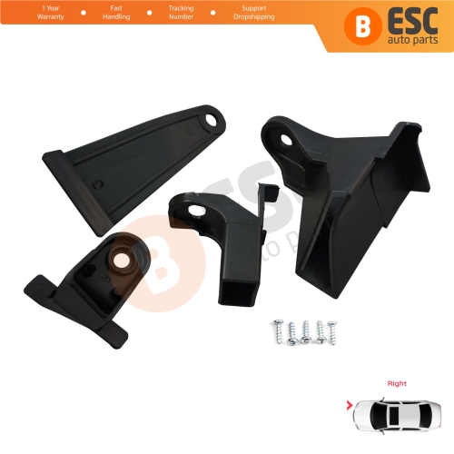 Headlight Holder Mount Repair Bracket Tab Set Right Side for Renault Symbol MK3 2013-2017 Pre-Facelift 260106223R