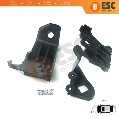 Headlight Holder Mount Repair Bracket Tab Set Left Side for Fiat Tipo 356 Egea 2015-On 50927927