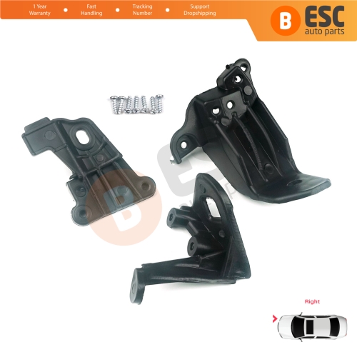 Headlight Holder Mount Repair Bracket Tab Set Right Side for Fiat Tipo 356 Egea 2015-On 50927929 