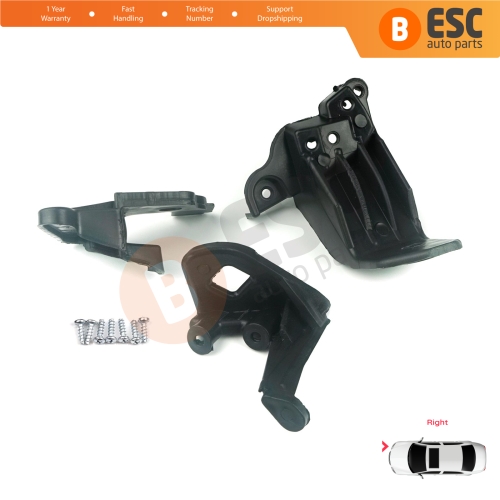 Headlight Holder Mount Repair Bracket Tab Set Right Side for Fiat Tipo 356 Egea 2015-On 50927929 