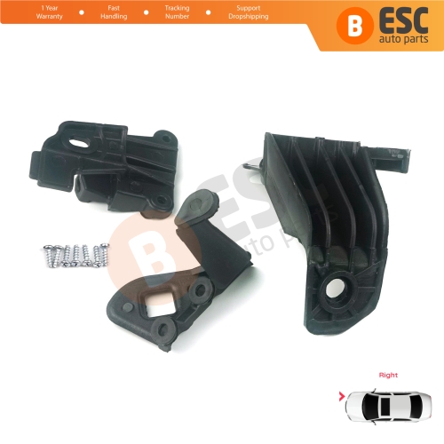 Headlight Holder Mount Repair Bracket Tab Set Right Side for Fiat Tipo 356 Egea 2015-On 50927929 