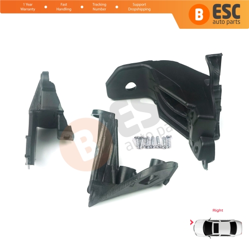 Headlight Holder Mount Repair Bracket Tab Set Right Side for Fiat Tipo 356 Egea 2015-On 50927929 