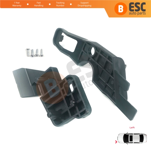 Headlight Holder Mount Repair Bracket Tab Set Left Side for Citroen C-Elysee 2012-On 9675140080