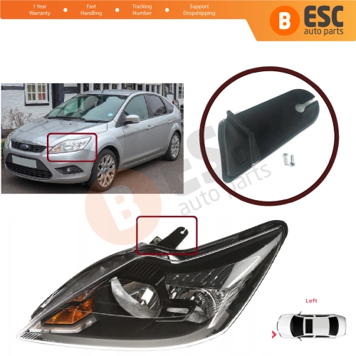 Headlight Holder Mount Repair Bracket Tab Set Left Side for Ford Focus DA MK2 2.5 2008-2011 Facelift 8M5113101AA