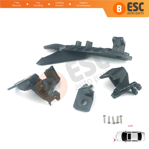 Headlight Holder Mount Repair Bracket Tab Set Left Side for Renault Megane BFB K9A B9A MK4 2016-On 260601571R