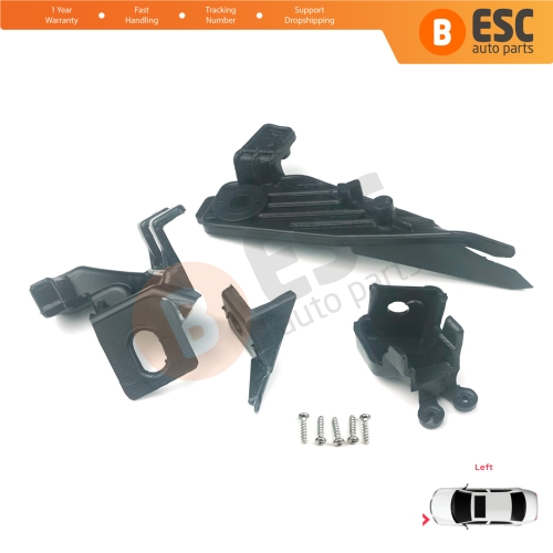 Headlight Holder Mount Repair Bracket Tab Set Left Side for Renault Megane BFB K9A B9A MK4 2016-On 260601571R