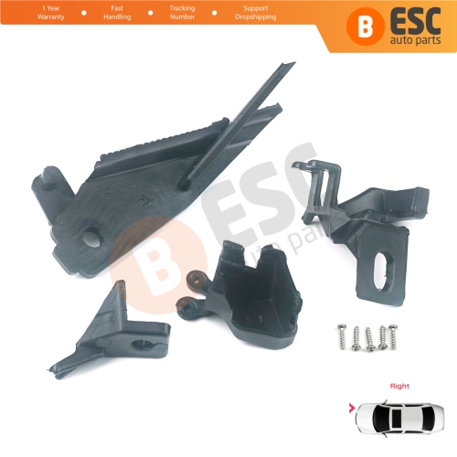 Headlight Holder Mount Repair Bracket Tab Set Right Side for Renault Megane BFB K9A B9A MK4 2016-On 260100506R