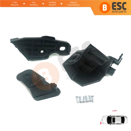 Headlight Holder Mount Repair Bracket Tab Set Left Side for Fiat Doblo MK2 263 Facelift 2015-2022 51974244