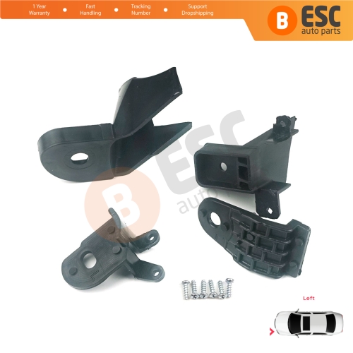 Headlight Holder Mount Repair Bracket Tab Set Left Side for Renault Symbol MK3 Facelift 2017-On 260609154R