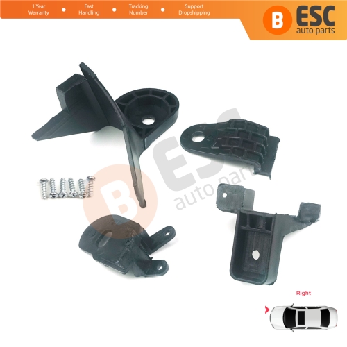 Headlight Holder Mount Repair Bracket Tab Set Right Side for Renault Symbol MK3 Facelift 2017-On 260102037R