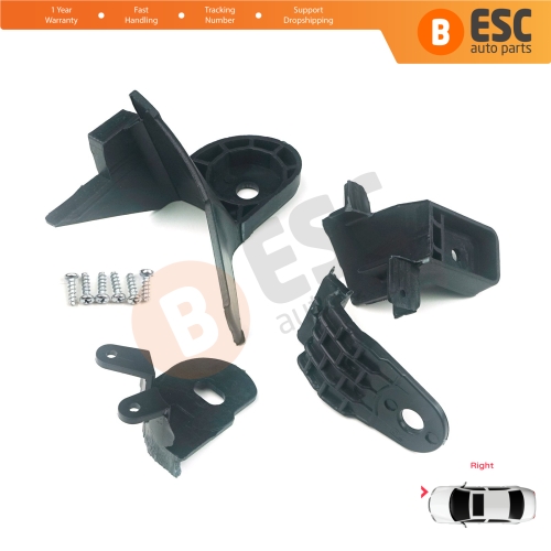 Headlight Holder Mount Repair Bracket Tab Set Right Side for Renault Symbol MK3 Facelift 2017-On 260102037R