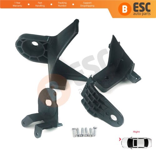 Headlight Holder Mount Repair Bracket Tab Set Right Side for Renault Symbol MK3 Facelift 2017-On 260102037R