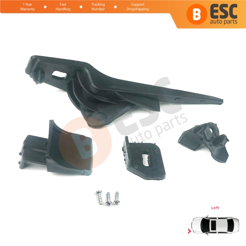 Headlight Holder Mount Repair Bracket Tab Set Left Side for Ford Fiesta B299 B409 B479 2013-2019 D2BZ13008L