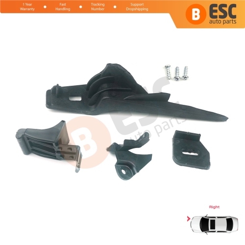 Headlight Holder Mount Repair Bracket Tab Set Right Side for Ford Fiesta B299 B409 B479 2013-2019 D2BZ13008L