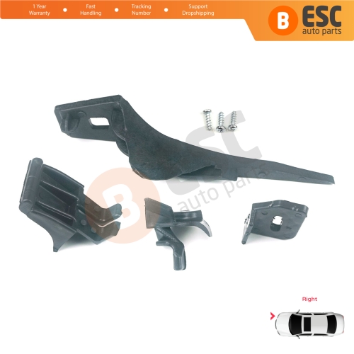 Headlight Holder Mount Repair Bracket Tab Set Right Side for Ford Fiesta B299 B409 B479 2013-2019 D2BZ13008L