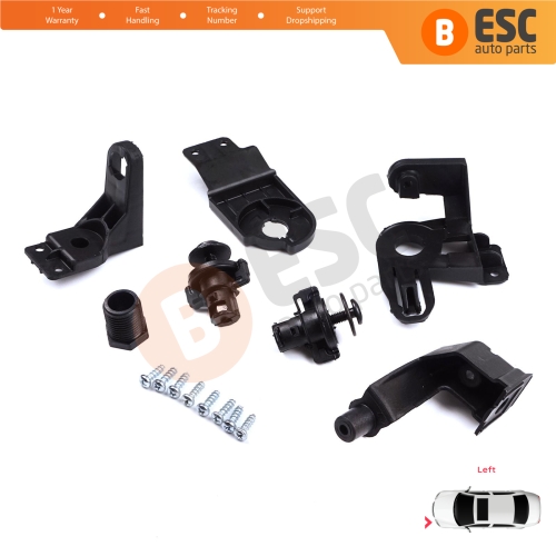 Headlight Holder Mount Repair Bracket Tab Set Left Side for VW T-Roc 2017-On 2/5-Door SUV 2GA998225