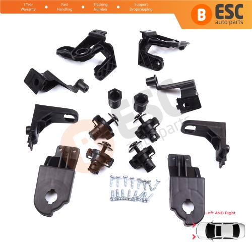 Headlight Holder Mount Repair Bracket Tab Set Right Left Side for VW T-Roc 2017-On 2/5-Door SUV 2GA998225 2GA998226