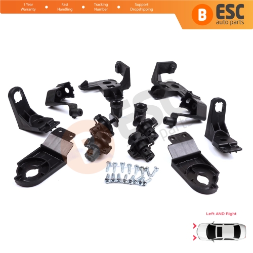 Headlight Holder Mount Repair Bracket Tab Set Right Left Side for VW T-Roc 2017-On 2/5-Door SUV 2GA998225 2GA998226