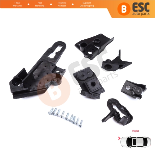 Headlight Holder Mount Repair Bracket Tab Set Right Side for Seat Leon Cupra MK4 KL1 KL8 2020-On 5FA998226